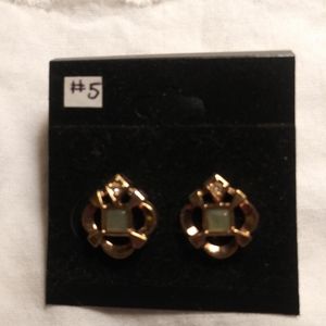 Vintage gold & jade Earrings